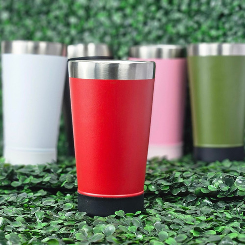 Copo Térmico Inox 473ml Com Base De Silicone E Tampa Abridor