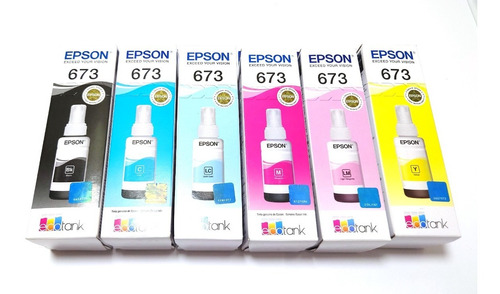 Pack Tinta Epson 673 Series L800, L805, L810, L850, L1800