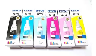 Pack Tinta Epson 673 Series L800, L805, L810, L850, L1800