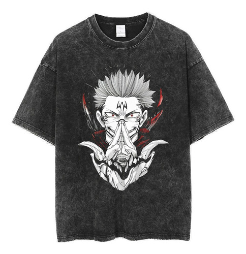 Playera Anime Jujutsu Kaisen, Playera Vintage Lavada Gojo