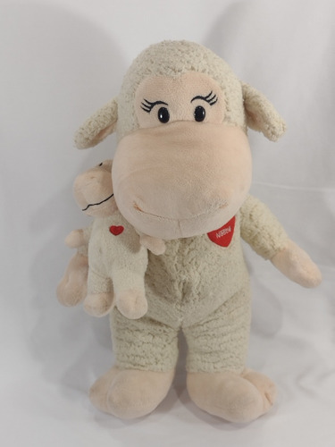 Pelúcia Nestlé Coleção Mãe E Filho Ovelha Carneiro 45cm (Usado)