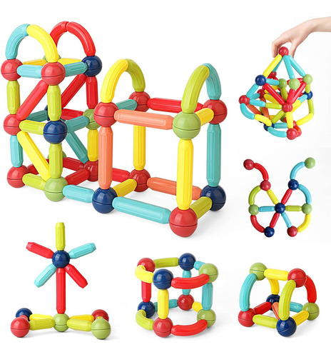 128 Piezas De Bloques De Construcción Educativos For Niños,