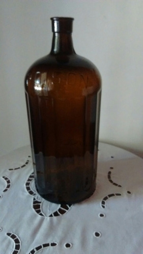 Botella De Veneno 34 Cm Color Ámbar 