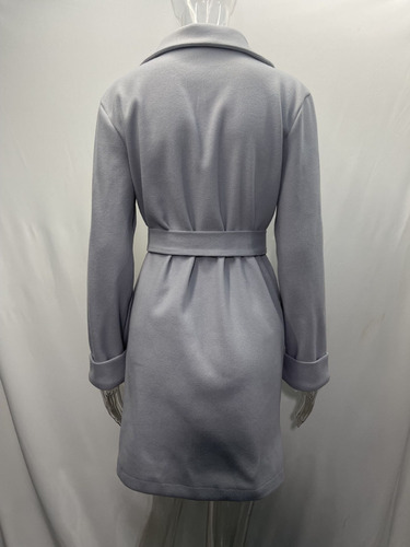 Chaqueta Fina Y Elegante De Color Liso Para Mujer Con Cintur