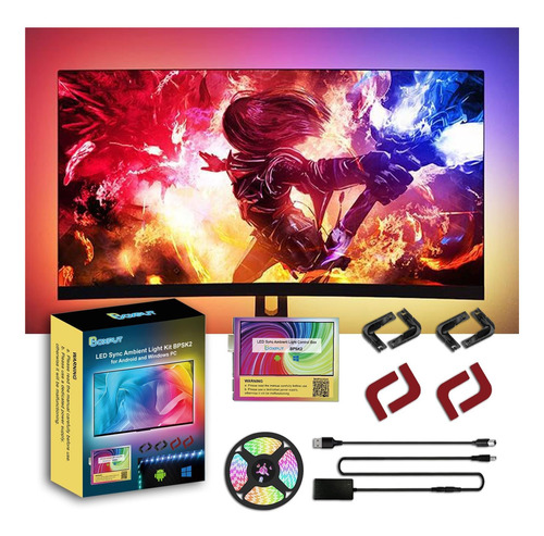 Luces De Juego De 9.84 Pies Para La Caja Para El Monitor De