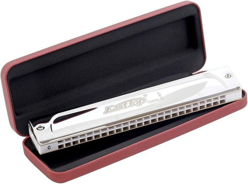 Harmonicas Easttop T2406s-c Profesional Blanco Tono C