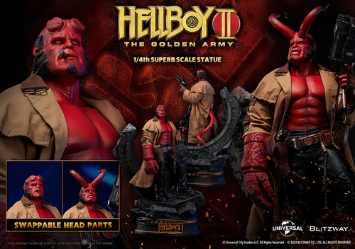 Estatua 1:4 De Escala Blitzway Hellboy 2 The Golden Army