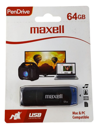 Memoria Usb 64 Gb Maxell Alta Velocidad Compacta Metaldrive