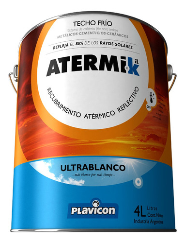 Aislante Térmico Líquido Reflectivo Plavicon Atermik X 20l