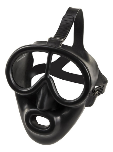 Ist Full Face Black Rubber Dive Mask - Scuba Mask M37