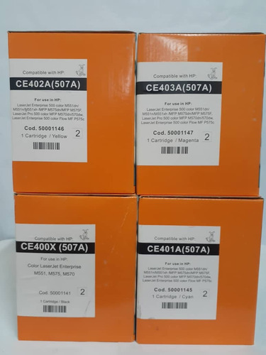 Toner Hp Compatible Ce400a Ce401a Ce402a Ce403a 507a 20dls