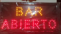 Comprar Cartel Led  Bar Abierto  Cafe O La Que Quieras
