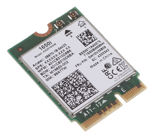 (a)speed Wifi 6 Card Ax201 Ax201ngw Killer1650i Dualband Wir