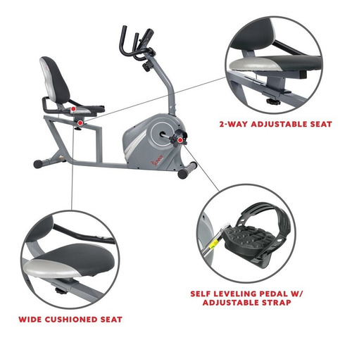 Sunny Bicicleta Recumbente Con Asiento De Apoyo Sf-rb4876