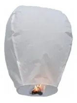 Comprar 10 Globo De Cantoya Fiestas Con Cera Liso Blancos