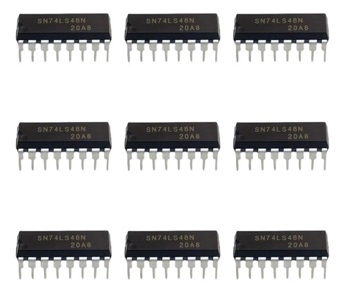20pzs 74ls48 7448 Decodificador Para Display 7 Segmentos Ci