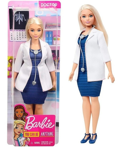 Muñeca Barbie Doctora Profesiones Mattel 