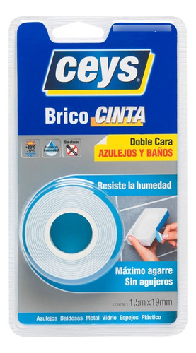 Cinta Doble Contacto Para Azulejos Y Baños 1.5mts Ceys