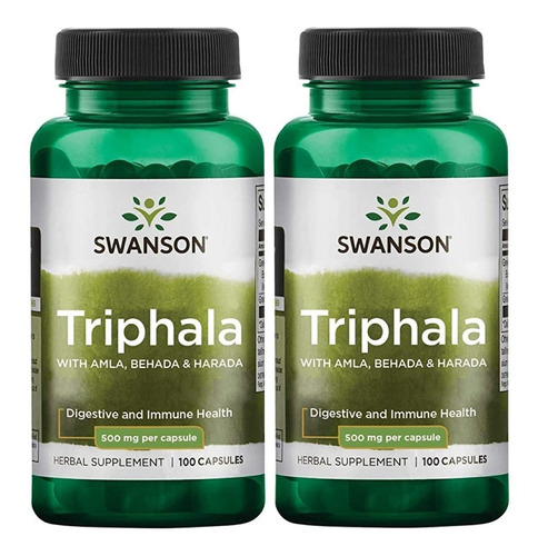 Triphala Swanson 500mg Amla Behada Harada Pack2 Envio Gratis