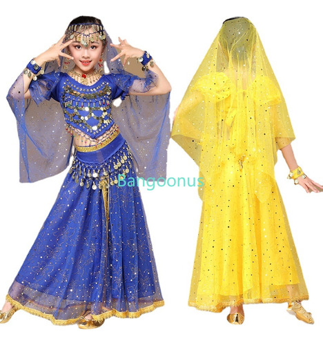 Conjunto De Disfraz De Baile Del Vientre Para Niñas De Bolly