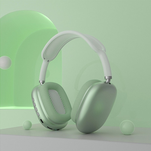 Fone de ouvido headband gamer sem fio SW-AHEAD Audífonos Inalámbricos CP9-142 P9 verde com luz LED