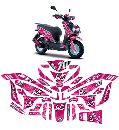 Kit De Graficos Stickers Para Ws175 Sport 36 Pza 70ro