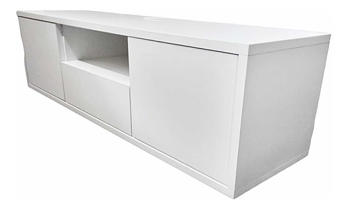 Mueble Rack Aereo Living Mdf 18 Mm Melaminico Blanco Masdeco