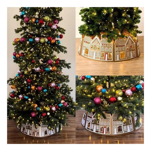 Cuello De Falda Led Con Decoración De Árbol De Navidad