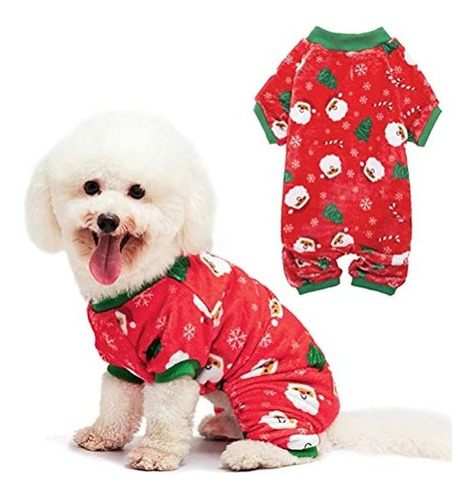 Pupteck Pijamas De Franela Para Perros-lindo Santa Claus Cop