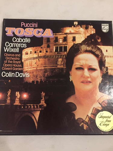 Tosca Caballe Carreras Wixell Disco Vinilo Lp Box Davis