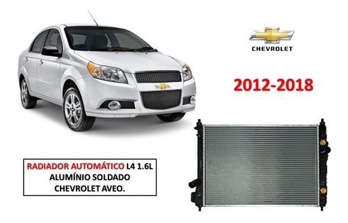 Radiador Automático L4 1.6l Alumínio Soldado Aveo 2012-2018.