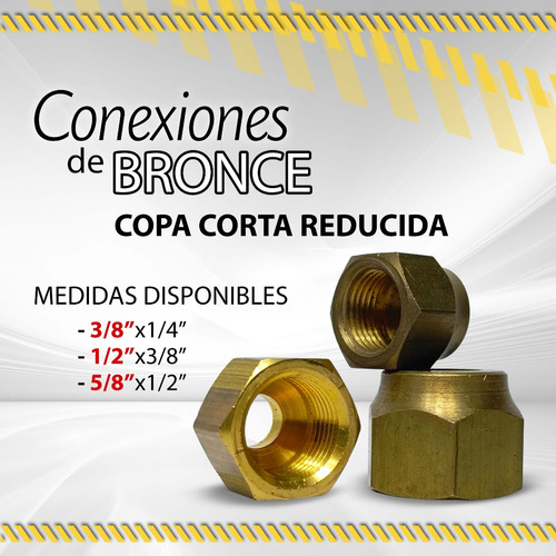 Copa Corta Reducida / Variedad D Medidas / Conex D Bronce 