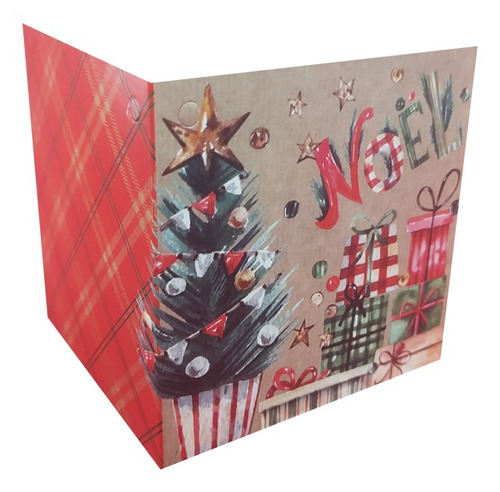 Cartão Presente 9x9 Papel Presentes Noel Com 10