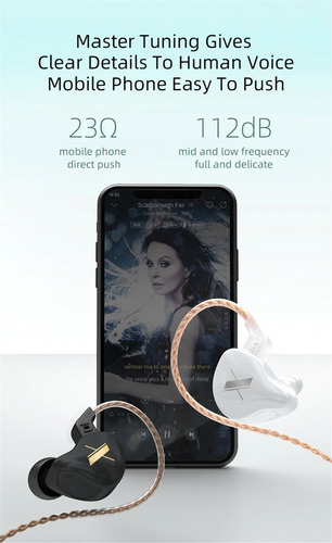 Imagen 5 de 8 de Kz Edx Audifonos Con Micro + Estuche In Ear Transparente