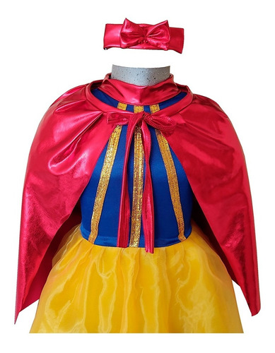 Disfraz De Blanca Nives, Vestido, Para Niña, Con Moño Y Capa, Fiesta, Halloween, Navidad, Día Del Niño, Blancanieves, Co