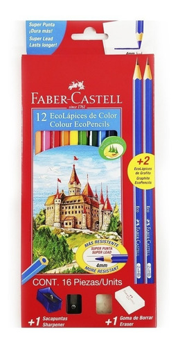 Kit Escolar Borrador+tajalapiz+2lap Faber Castell