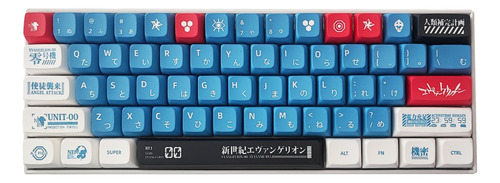 Set De Keycaps Rei Ayanami - Evangelion Us/jp Layout