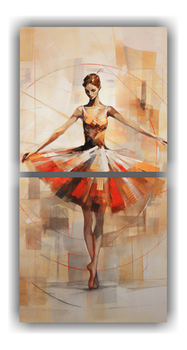 120x60cm Cuadros Abstractos Bailarinas Para Baño Flores