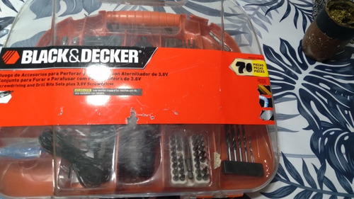 Imagen 7 de 10 de Kit 75 Acc -atornillador- Black Y Decker -poco Uso -perfect