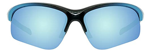 Maxx Dominio Golf Gafas De Sol Negro Y Azul Con Lente H3c1a
