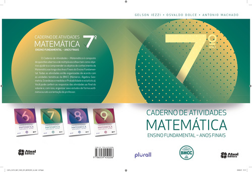 Caderno de atividades de matemática 7º Ano de Iezzi Gelson Editorial Atual Didatica Capa Mole em Português 2021