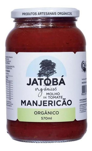 Molho De Tomate Manjericão Orgânico 570ml - Jatob