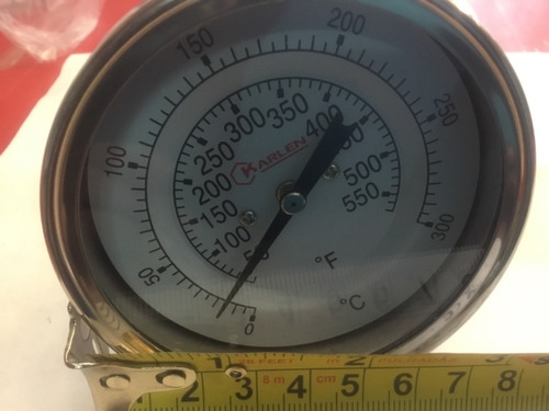 Termometro Bimetalico Carátula 3 Vástago 6 0-300 Grados C 