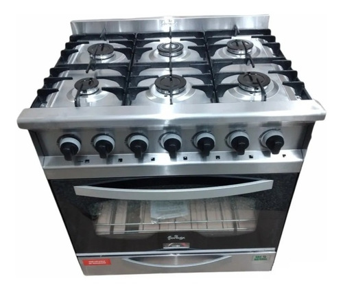 Cocina Industrial Fornax Versatil 6 Hornallas 86cm. Parrilla