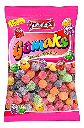 Bala De Goma Gomaks Jujuba Caixa Fechada C/ 12und Atacado