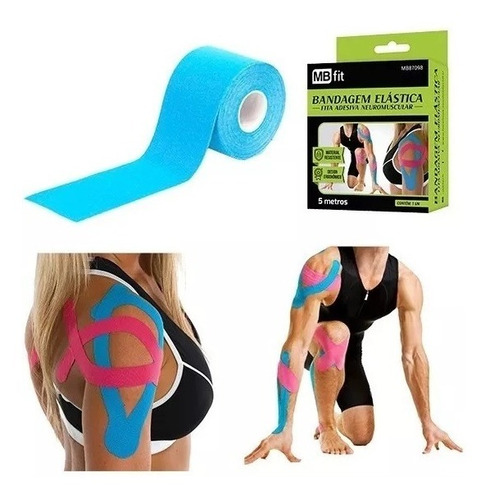 Bandagem Elastica Fita Adesiva Neuromuscular 5mts Promocao