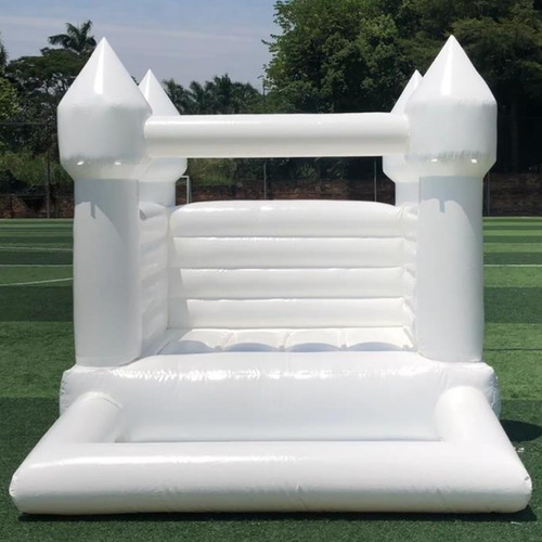 Casa Inflable Blanca Con Soplador De Aire Castillo Inflable