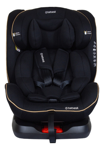 Silla De Auto Convertible Supra 360° Black Gold Color Negro dorado