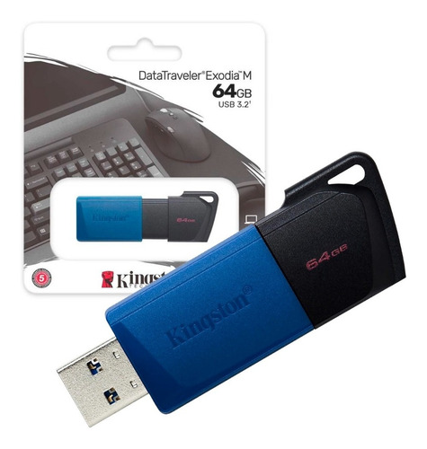 Memoria Usb 64gb Exodia Retráctil Kingston Computadora Pro