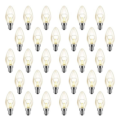 30 Pack C7 Christmas Replacement Light Bulbs C7 Candela...